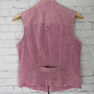 Crisca Jackets & Coats - Crisca Leather Vest Womens Size 4 Pink Moto Crisca Jackets & Coats - Crisca Leather Vest Womens Size 4 Pink Moto
